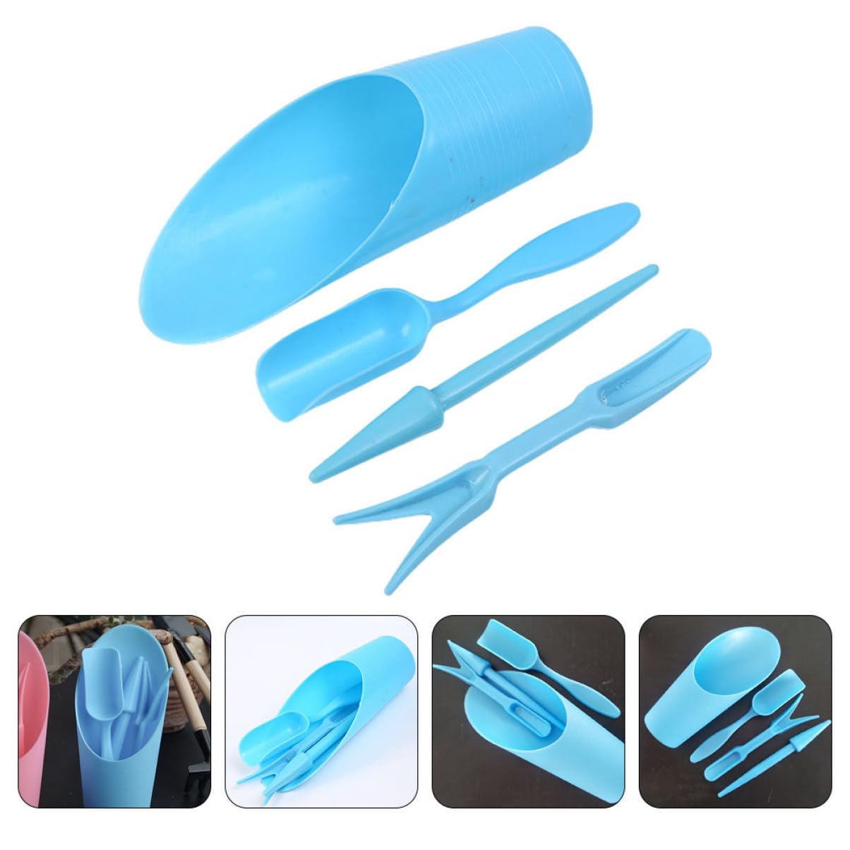 Plant Parent Tools - 4 sztuk/zestaw, plastikowe trwałe wiadro łopata