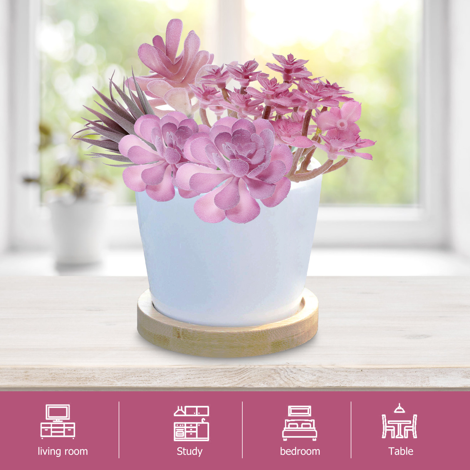 Succulent Arrangement Mini - 9 szt. sztucznych roślin do wnętrz,