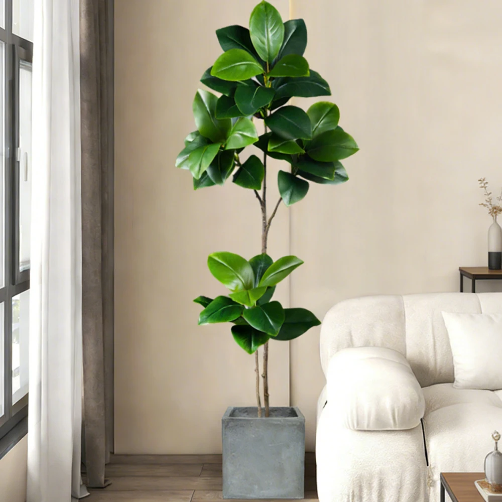 Rubber Plant Ficus - Sztuczne drzewko z gumy, sztuczny figowiec,