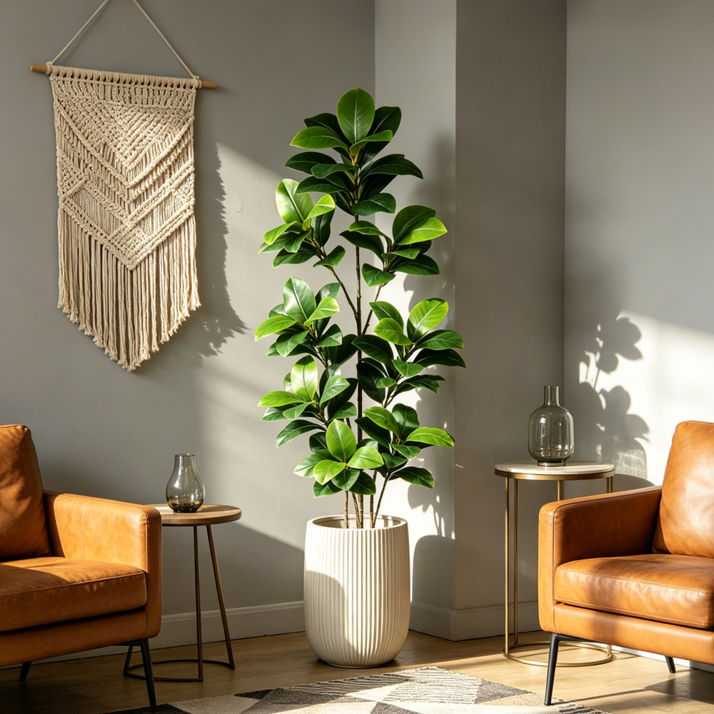 Sztuczne drzewo banjanowe o du – Rubber Plant Ficus recenzja i cena